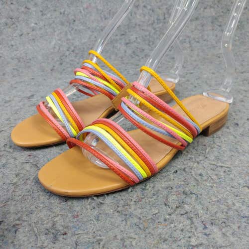 Madewell The Meg Sandal Womens 6.5 Shoes Flat Strappy Slide Multicolor Leather
