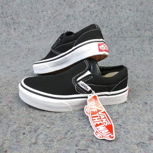Vans Classic Slip On Boys Shoes Size 12 Kids Skateboard Sneakers Black Canvas