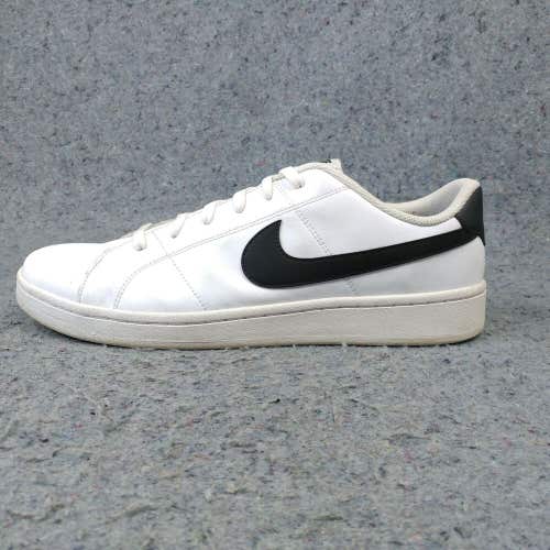 Nike Court Royale 2 Low Mens 15 Shoes Low Top White Leather Black CQ9246-100