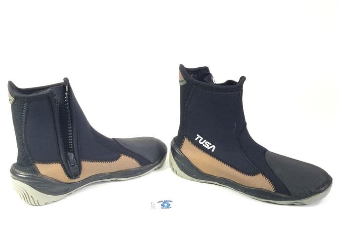 Tusa Neoprene Zippered Booties Boots 3mm SIZE 7 Scuba Dive                 #4390
