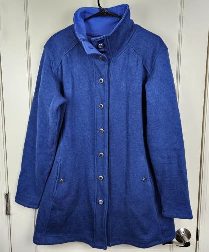 Kuhl Savina Fleece Long Button Sweater Jacket Women's Size: XL Blue