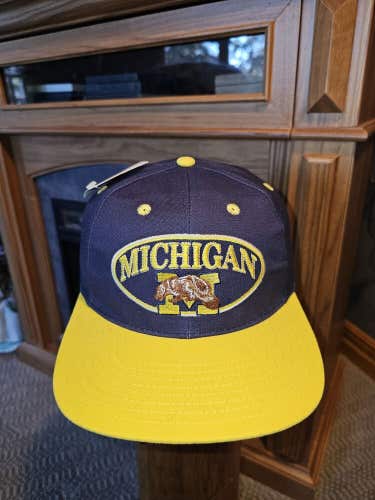 NEW Vintage Michigan Wolverines University of Michigan Sports Hat Cap Snapback