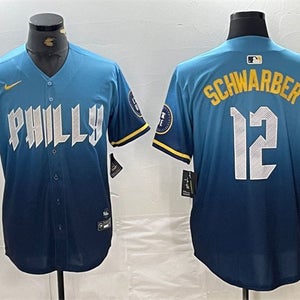 Kyle Schwarber Blue City Connect Stitched Jersey -All Men Women Youth Size Available