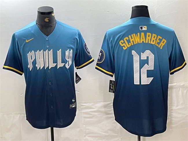 Kyle Schwarber Blue City Connect Stitched Jersey -All Men Women Youth Size Available