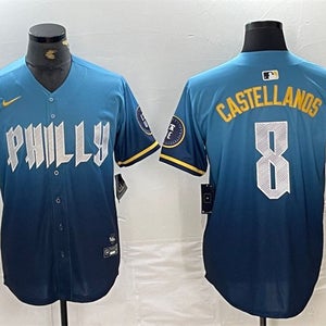Nick Castellanos Blue City Connect Stitched Jersey -All Men Women Youth Size Available