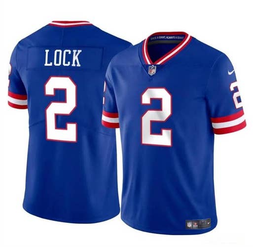 Drew Lock Blue Throwback Vapor Stitched Jersey -All Men Women Youth Size Available