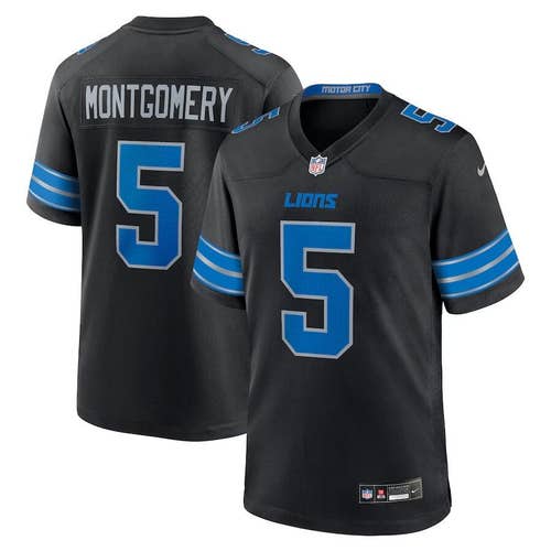 David Montgomery Black 2nd Alternate Stitched Jersey -All Men Women Youth Size Available