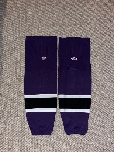 Purple And Black Senior Hockey Socks