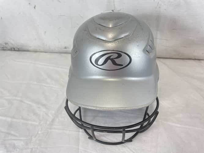 Used Rawlings Coolflo Rcfh 6 1 2 - 7 1 2 Fastpitch Softball Helmet W Mask