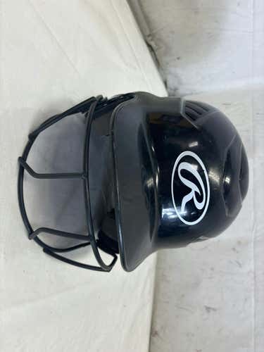 Used Rawlings Cftbh-r1 6 1 4 - 6 7 8 Junior Baseball And Softball Batting Helmet W Mask