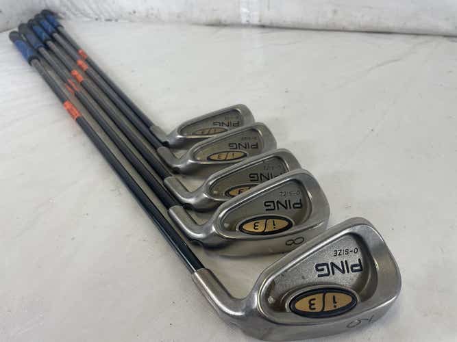Used Ping I3 O-size Silver Dot 5i-9i Regular Flex Graphite Shaft Golf Iron Set Irons