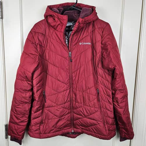 Columbia Heavenly Hooded Jacket Omni-Heat Women's Size: XL Insulated Brick Red
