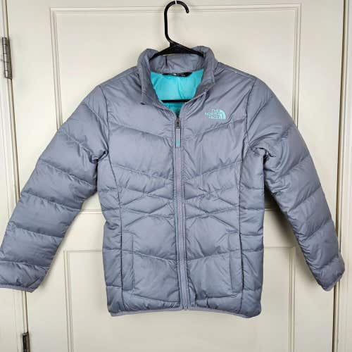 The North Face 550 Down Puffer Jacket Girl's Size: M (10/12) Gray Coat Youth