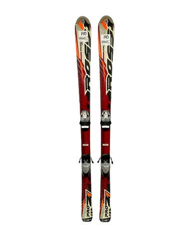 Used Rossignol Pro Z1 140 Cm Junior Downhill Ski Combo