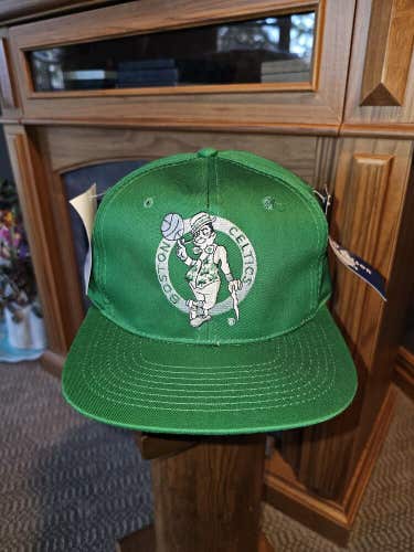 NEW Vintage Drew Pearson Boston Celtics NBA Sports Green Hat Cap Vtg Snapback