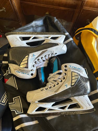 Used Senior True Regular Width Pro Stock 10 Custom Pro Hockey Goalie Skates