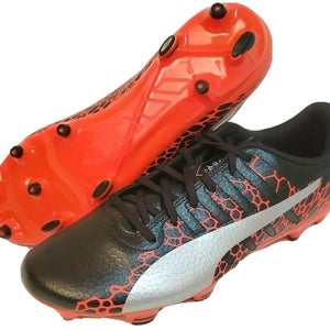 New US Size 12 Men's Puma EVO Power Vigor Molded Low Top Cleats Black Orange