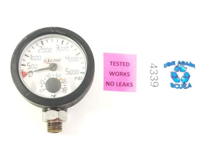 Aeris Swiv 2" 5000 PSI Scuba Dive Pressure Gauge SPG + Thermometer (Oceanic)