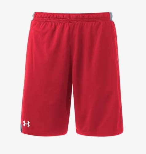 Men's Red UA Pocketed Raid Shorts