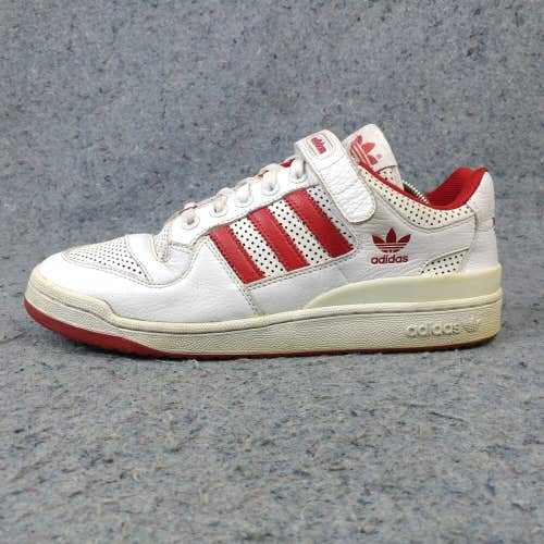 Adidas Forum 84 Low Mens 12 Shoes Athletic Sneakers White Red Leather 382615