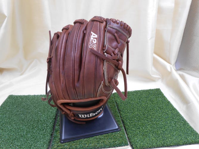 Wilson Pitcher's A2K B212 Dark Copper Baseball Glove 12" RHT Pre-Owned and Painstakenly Restored