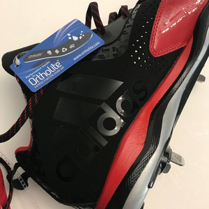 ADIDAS Men's Power Alley 4 Baseball Black Red Metal (US Size 13) Cleats