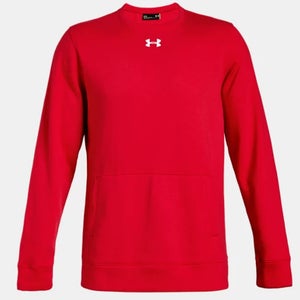Men's Red Under Armour Fleece Crewneck Sweatshirt
