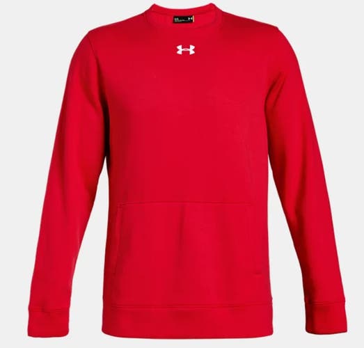 Men's Red Under Armour Fleece Crewneck Sweatshirt