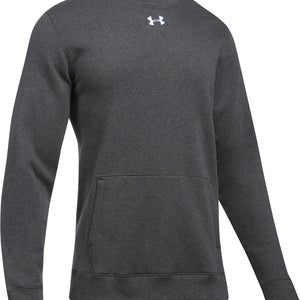 Men's Dark Grey Under Armour Fleece Crewneck Sweatshirt