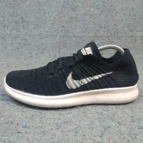 Nike Free Rn Flyknit Womens  7 Running Shoes Low Top Trainers Black 831070-001