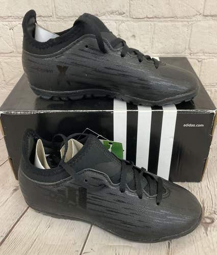 Adidas X 16.3 TF J Boy's Indoor Soccer Shoes Color Core Black Dark Grey Size 12K