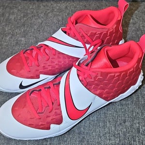 Nike Force Trout 6 Pro Men's (US Size 14) Baseball Cleats White Red