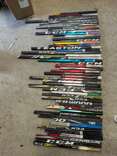 x50 - Large Lot of Broken Hockey Sticks for Projects - #C347