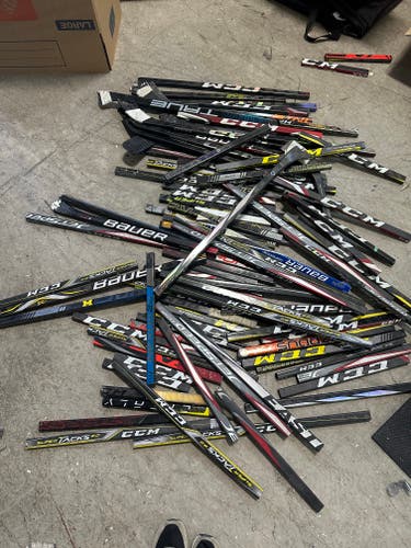 Large Lot of Broken Hockey Sticks for Projects - #C350