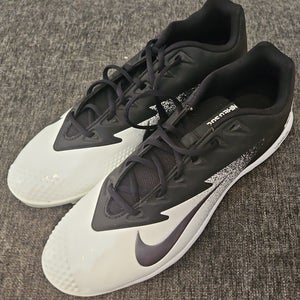 Men's NIKEBSBL Vapor Football Baseball (US Size 13) Cleat White/Black