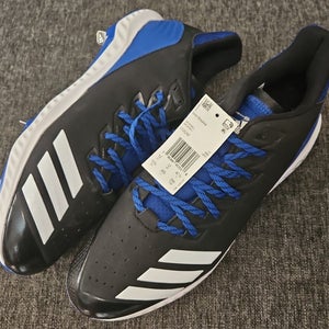 Adidas Icon Bounce (US Size 12) Men's Metal Baseball Cleats Black Blue