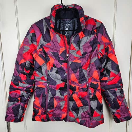 Spyder Geared Synthetic Down Puffer Red Camo Jacket Women's Size: S