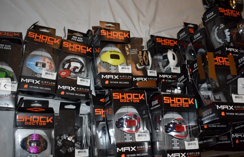 Shock Doctor Max Airflow Mouthguard / Lip Guard, Pack of 8