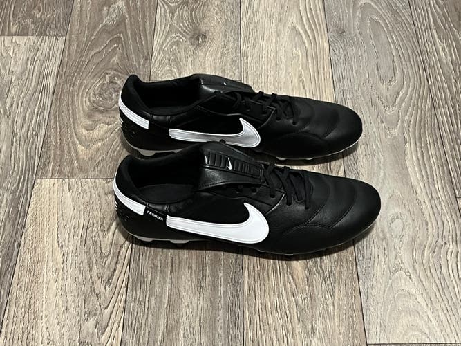 Nike Premier III 3 FG Soccer Cleats Black White AT5889-010 Men's Size 11.5