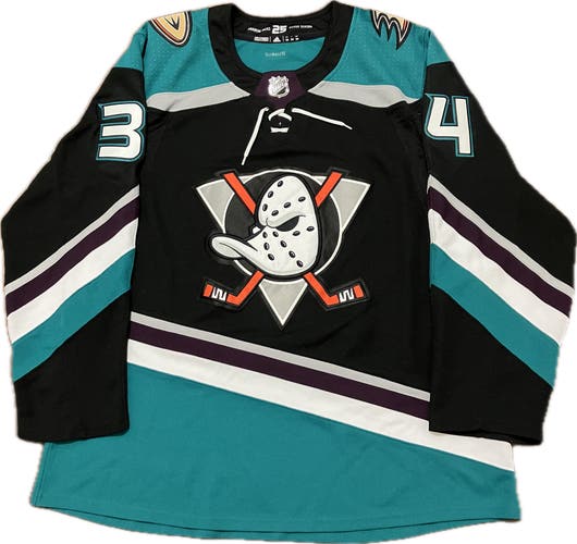 Anaheim Ducks Sam Steel 25TH Anniversary Adidas NHL Hockey Jersey Size 54