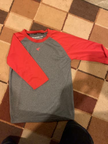 Gray/red easton 3/4 sleeve youth medium- excellent condition