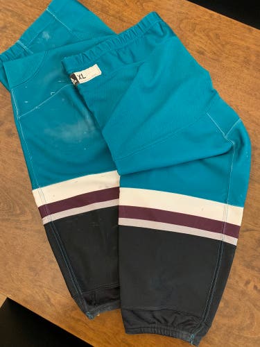 Pro Stock Adidas Socks Retro Anaheim Ducks XL Cut Resistant