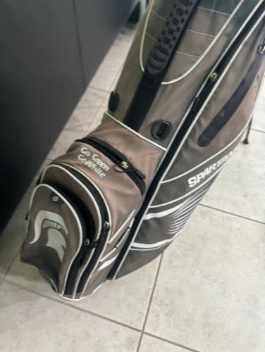 Spartans Team Effort Golf Stand Bag  See pictures for details and conditions  No shoulder strap