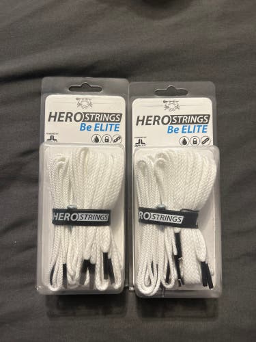 TWO ECD White Lacrosse Hero strings