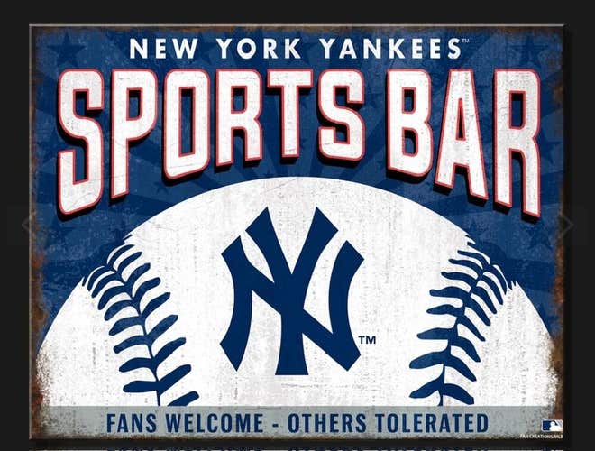 NY Yankees Sports Bar Tin Sign 16'' x 12.5''