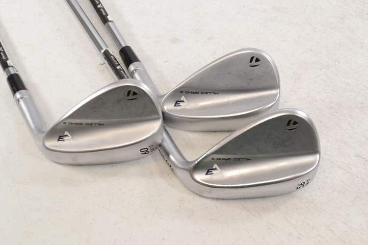 TaylorMade Milled Grind 3 Chrome 52*,56*,60* Wedge Set Right DG Steel # 171991