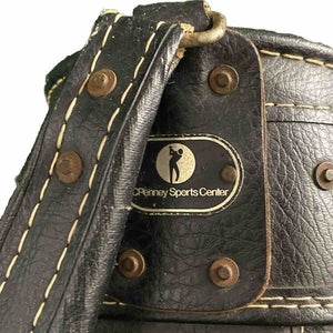 JC Penney Golf Sunday Bag Single Strap 3-Way Zippers Work Good Vintage Piece