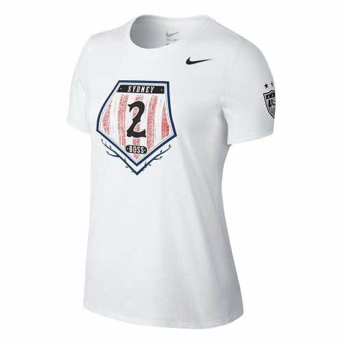 Nike Womens Sydney Leroux Boss Size Medium White The Nike Tee Shirt NWT $30
