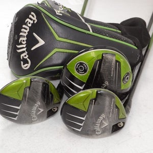LEFT HANDED Callaway RAZR Fit Xtreme 10.5* Driver, 3&5 Fairway Woods Set #172412