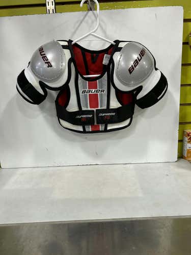 Used Bauer Sup Pro Lg Hockey Shoulder Pads
